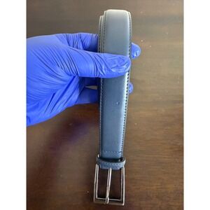 Leather Belt Men's Size‎ 40 Silver Buckle Dress Belt Mens Belt